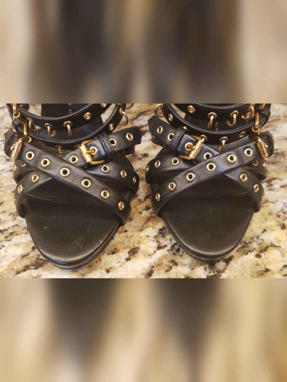 Giuseppe Zanotti Black Leather Piercing Cage Stiletto 37/7 - Picture 4 of 10